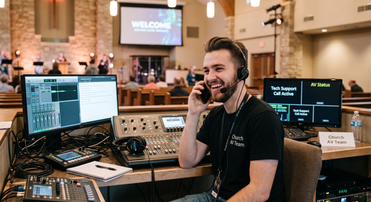 Church AV tech support — help that already knows your system