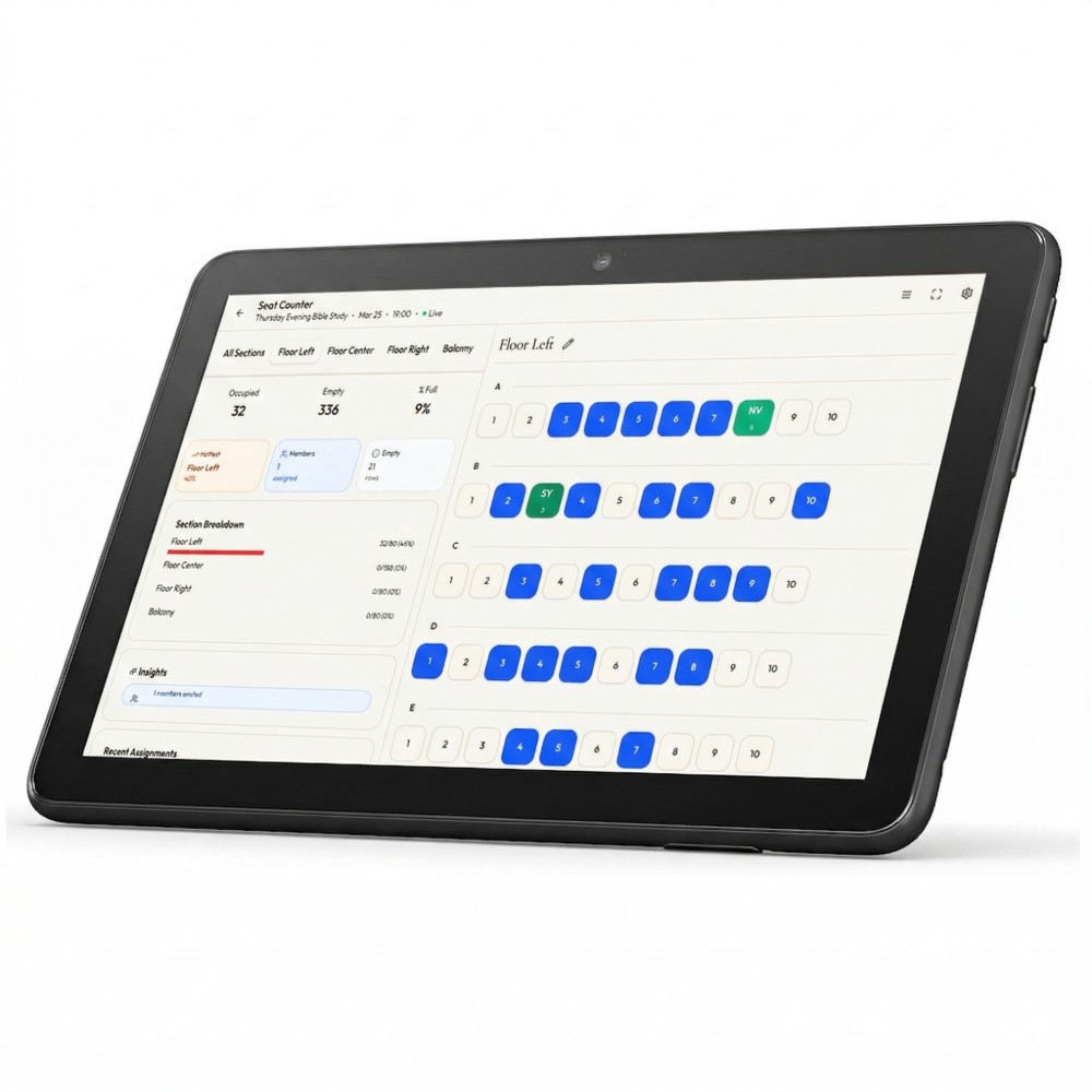 Church check-in tablet from WorshipMetrics